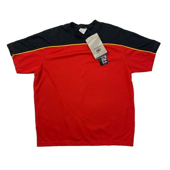 Vintage Sugoi Pipe Tech Shirt Mens S Small Red Short Sleeve Coretech Cycling - Picture 1 of 10